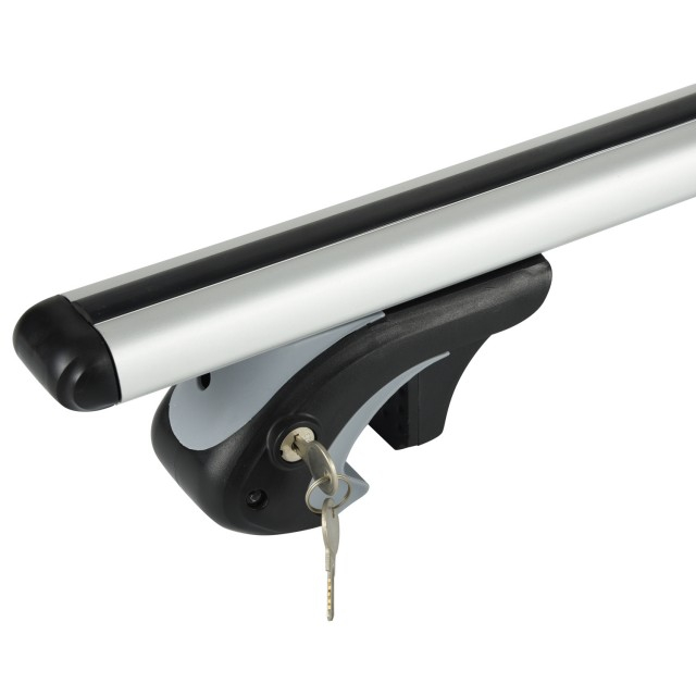 Universell verstellbare, robuste Autodachträger-Querstangen für erhöhte Dachreling 