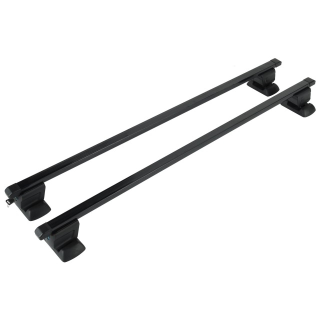 Stahlschwarzer Universal-Dachträger, Festpunkt-Dachträger, maximale Belastung 90 kg