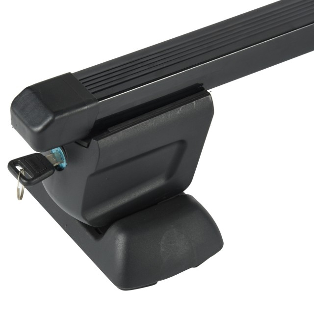 Stahlschwarzer Universal-Dachträger, Festpunkt-Dachträger, maximale Belastung 90 kg