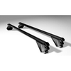 Universelle schwarze verriegelbare Querdachträger aus Stahl für integrierte Dachreling 