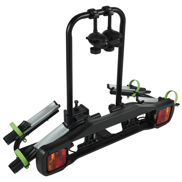 Universeller billiger wirtschaftlicher Bolzen auf neigungsfähiger 2 Fahrradplattform 50 -mm -Schleppstange Schlepptau -Fahrradträger Schwarz 
