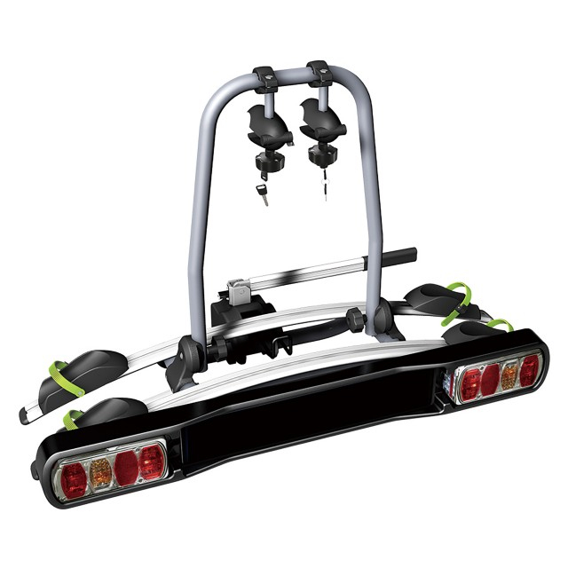 Universeller bester schwarzer faltbarer Fahrradträger für max. 2 Fahrräder, maximale Belastung 30 kg, für Anhängerkupplung