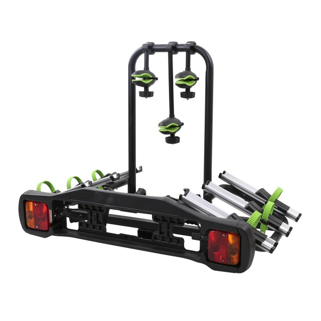 Stahl für 3 Fahrräder, maximale Belastung 45 kg, angeschraubter 7-poliger 50-mm-Anhängerkupplungs-Fahrradträger
