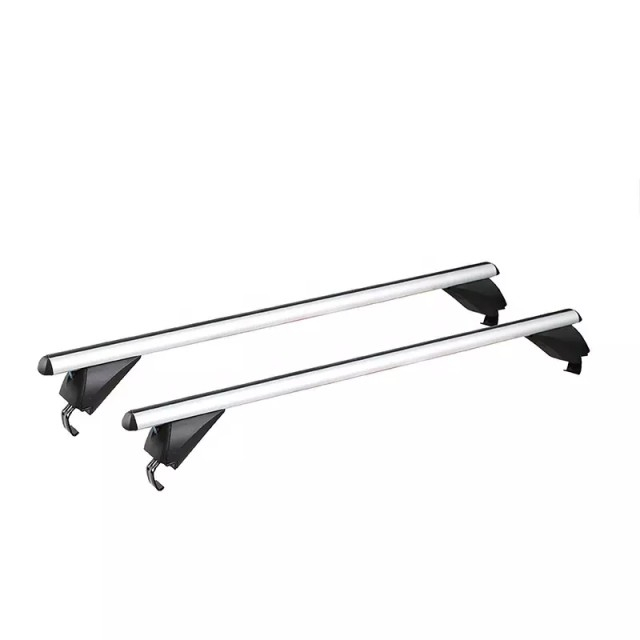 Universeller, verstellbarer, einfach zu installierender AERO-Dachträger aus Aluminium mit einer maximalen Belastung von 90 kg für erhöhte Seitenschienen, TÜV/GS